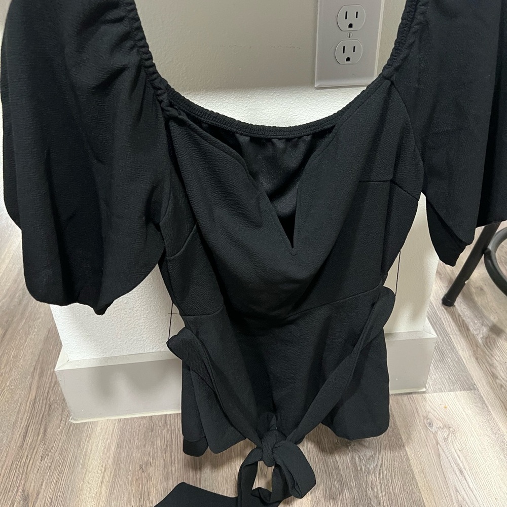 Black Off-Shoulder Top